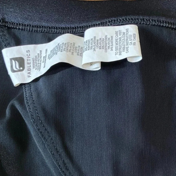 Fabletics Mesh Black Athletic Bra Large - Picture 2 of 4